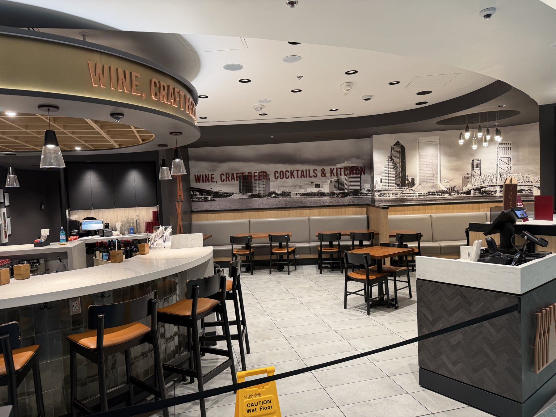 Finished commercial restaurant interior