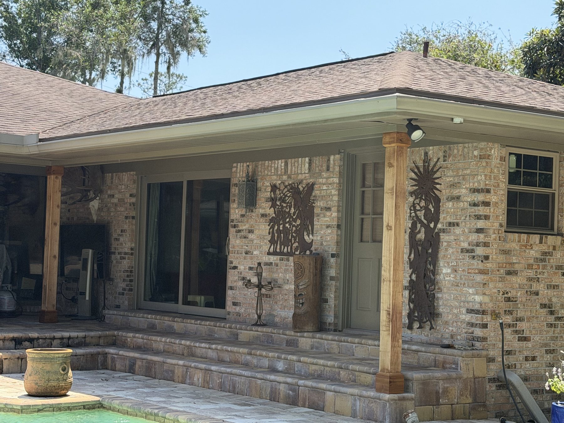 Custom exterior wood column